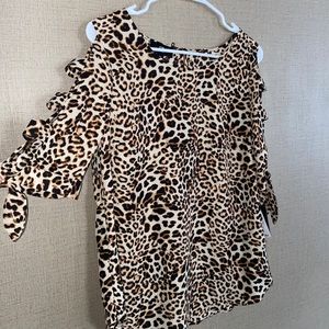Women’s leopard print blouse (size medium)